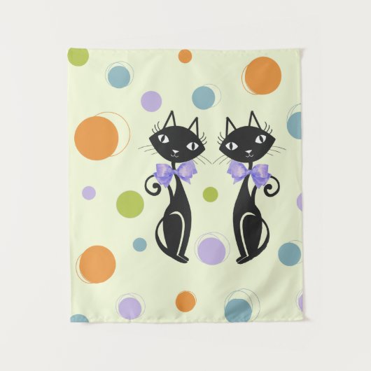 Tenture Cat moderne du milieu du siècle (Devant)