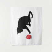 Tenture Cat Rolling Dice RPG Rôle Jeu Jeux Jeu Jeu Lov (Devant)