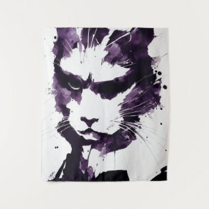 Tenture Cat Wild Nature Esprit libre Art Peinture de pince