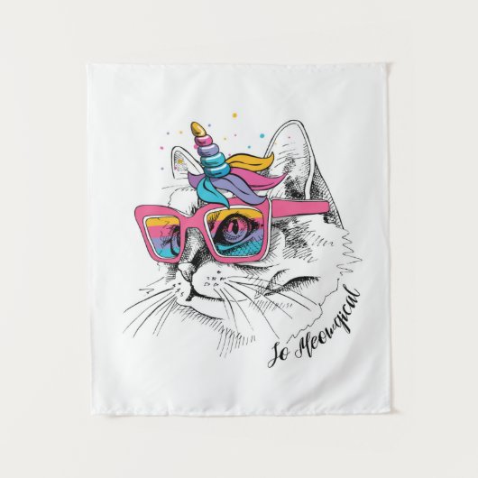 Tenture Caticorn | ainsi Meowgical (Devant)