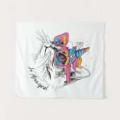 Tenture Caticorn | ainsi Meowgical (Devant (Horizontal))