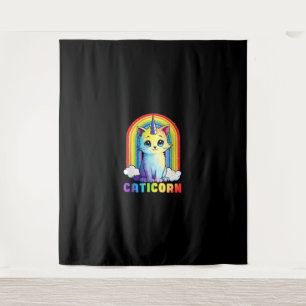 Tenture Caticorn mignon chat licorne drôle design pour Fem