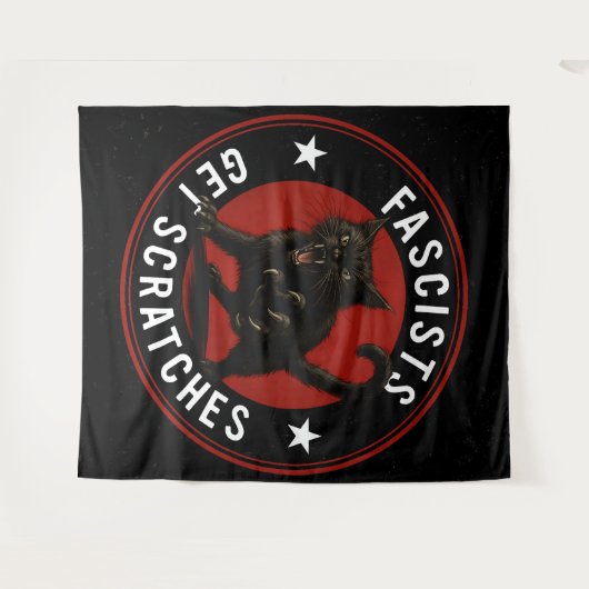 Tenture Cats Against Fascists (Devant (Horizontal))