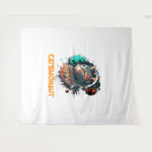 Tenture Catsmonaute Astronaut Chat Ou Chat Spatial (Devant (Horizontal))