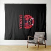 Tenture Catzilla Funny Chat Monster (En situation (horizontale))