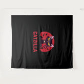 Tenture Catzilla Funny Chat Monster (Devant (Horizontal))