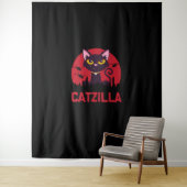 Tenture Catzilla Funny Chat Monster (En situation)