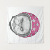 Tenture Cavalier de moto de chat persan (Devant (Horizontal))