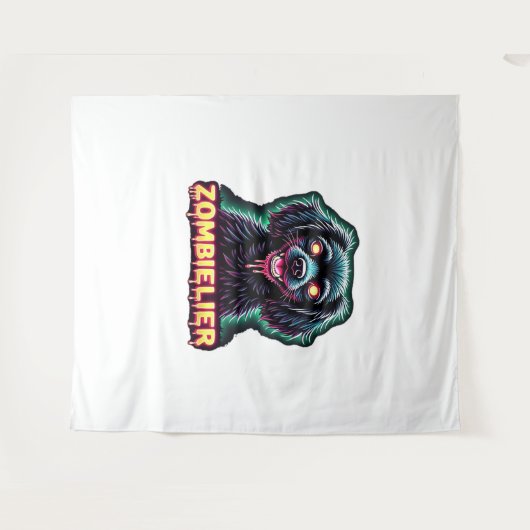 Tenture Cavalier King Charles Spaniel CKCS Zombie Dog Hall (Devant (Horizontal))