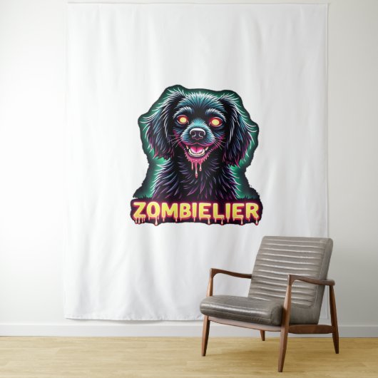 Tenture Cavalier King Charles Spaniel CKCS Zombie Dog Hall (En situation)