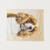 Tenture Cavalier King Charles Spaniel Peinture originale (Devant (Horizontal))