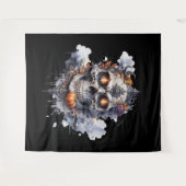 Tenture Caveira Flamejante (Devant (Horizontal))
