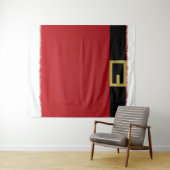 Tenture Ceinture de Père Noël rouge & Noël de fourrure bla (En situation (horizontale))