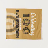 Tenture Celebrating 100 Years Of Black History Month (Devant (Horizontal))