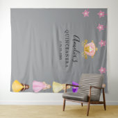 Tenture Célébration d'anniversaire de princesse élégante (En situation (horizontale))