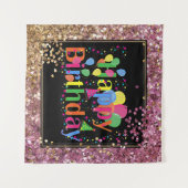 Tenture Célébration d'anniversaire paillettes (Devant (Horizontal))