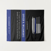 Tenture Célébration de la retraite de la police personnali (Devant (Horizontal))