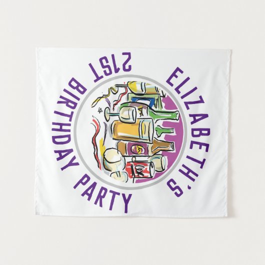 Tenture Célébration des 21 ans (Devant (Horizontal))