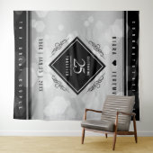 Tenture Célébration du 25e anniversaire de mariage Argent  (En situation (horizontale))