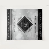 Tenture Célébration du 25e anniversaire de mariage Argent  (Devant (Horizontal))