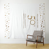 Tenture Célébration du 50e anniversaire de mariage Toile d (En situation (horizontale))