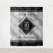 Tenture Célébration élégante du 10e anniversaire de mariag (Devant)