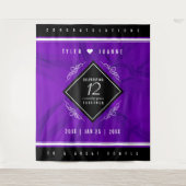 Tenture Célébration élégante du 12e anniversaire de mariag (Devant)