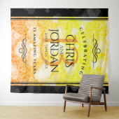 Tenture Célébration élégante du 13e anniversaire de mariag (En situation (horizontale))