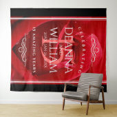 Tenture Célébration élégante du 15e anniversaire de mariag (En situation (horizontale))