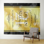 Tenture Célébration élégante du 21e anniversaire de mariag (En situation (horizontale))