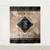 Tenture Célébration élégante du 28e anniversaire de mariag (Devant)