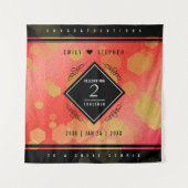 Tenture Célébration élégante du 2e anniversaire de mariage (Devant)