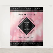 Tenture Célébration élégante du 2ème anniversaire de maria (Devant)