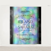 Tenture Célébration élégante du 34e anniversaire de mariag (Devant)