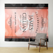 Tenture Célébration élégante du 35e anniversaire de mariag (En situation (horizontale))