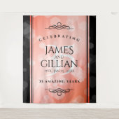 Tenture Célébration élégante du 35e anniversaire de mariag (Devant)