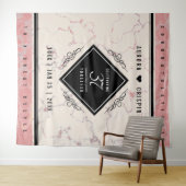 Tenture Célébration élégante du 37e anniversaire de mariag (En situation (horizontale))