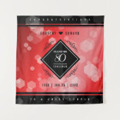 Tenture Célébration élégante du 80e anniversaire de mariag (Devant)