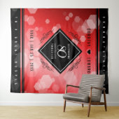 Tenture Célébration élégante du 80e anniversaire de mariag (En situation (horizontale))