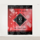 Tenture Célébration élégante du 80e anniversaire de mariag (Devant)