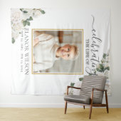 Tenture Célébration florale de roses blanches Photo de vie (En situation (horizontale))