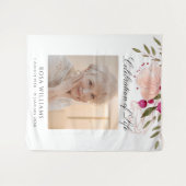 Tenture Célébration florale rose de la vie Funérailles Mém (Devant (Horizontal))