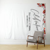 Tenture Célébration florale rouge ! Fond de photo (En situation (horizontale))