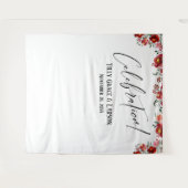 Tenture Célébration florale rouge ! Fond photo (Devant (Horizontal))