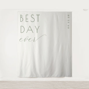 Tenture Célébration typographique Serene Sage