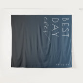 Tenture Celebratory Blue Typographic Gradient (Devant (Horizontal))