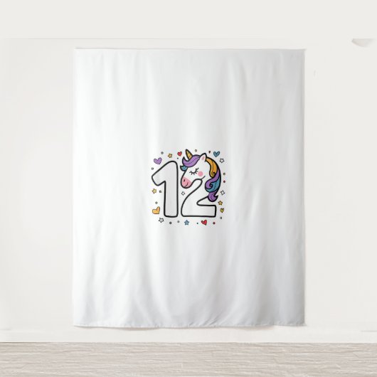 Tenture Célébrer la fête d'anniversaire des 12 ans pour fi (Devant)