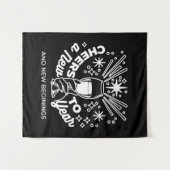 Tenture Célébrer les nouveaux débuts Vin Verre Illustratio (Devant (Horizontal))