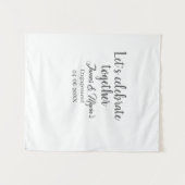 Tenture Célébrons ensemble la fête de fiançailles nom date (Devant (Horizontal))