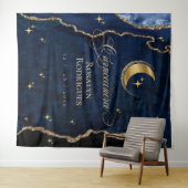 Tenture  Celestial Quinceanera Midnight Welcome Sign  (En situation (horizontale))